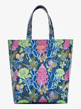 Consuela Large Floral Jewel Hummingbird tote bag